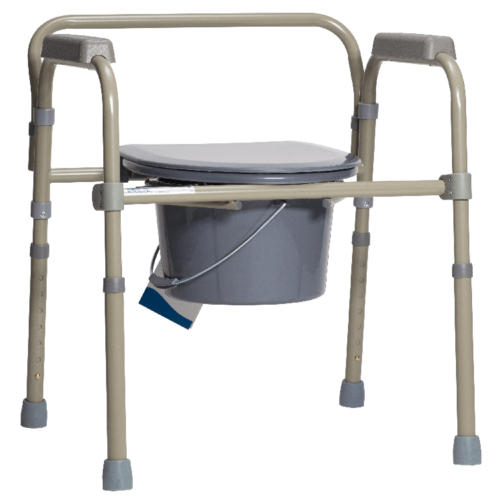 10370 Folding Bedside Commode - Bulk Packed