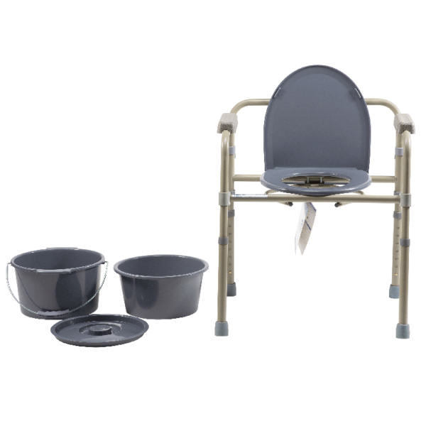 10370@1 Folding Bedside Commode - Bulk Packed