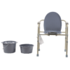 Elongated Folding Bedside Commode - Bulk Packed
