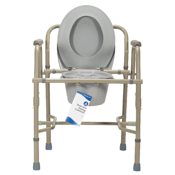 Drop-Arm Commode