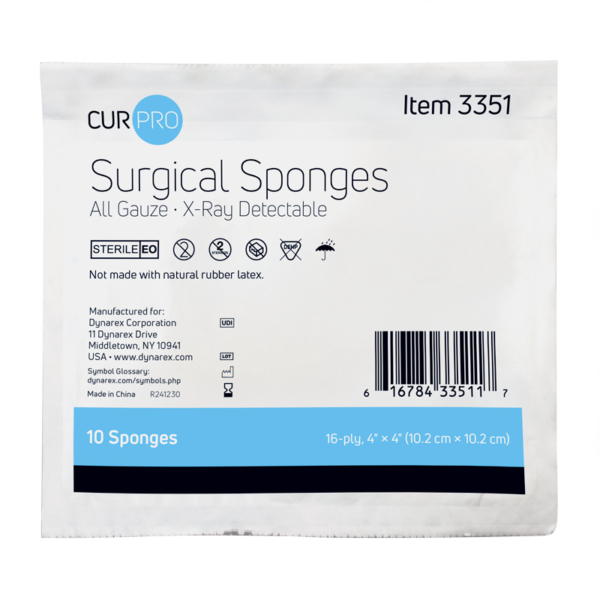 Surgical Gauze Sponge - Sterile, X-Ray Detectable