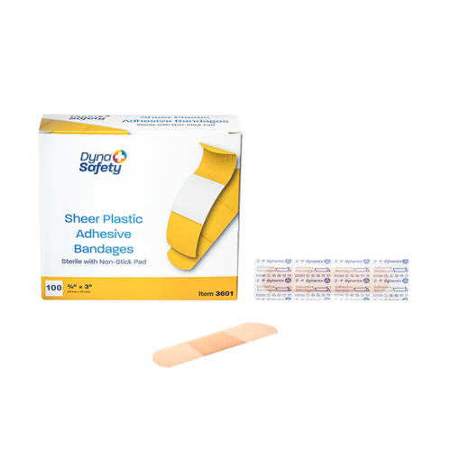Sheer Plastic Adhesive Bandages - Sterile